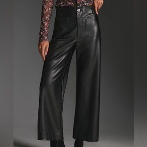 Maeve Collette Faux Leather High Waisted Pants Sz 32